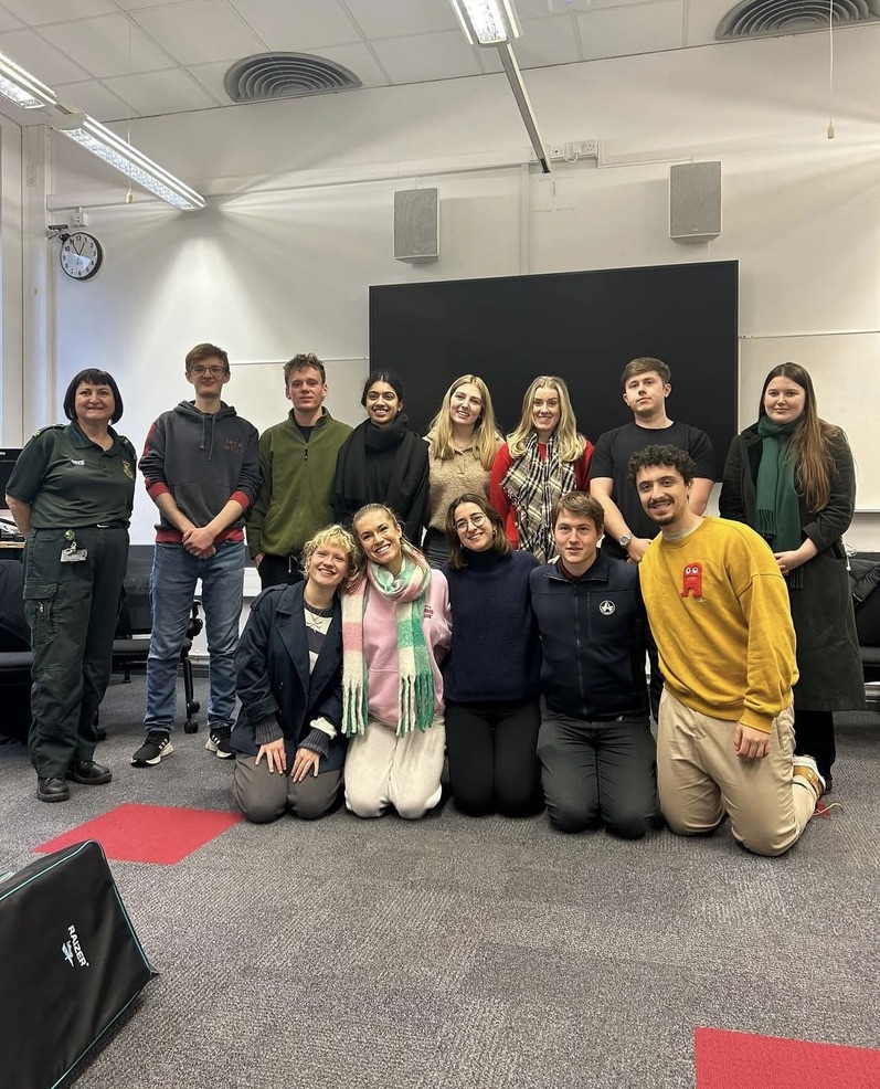 Student first responders during training with Yorkshire Ambulance Service